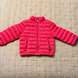 Ralph Lauren Bright Red Quilted Puffer Jacket
